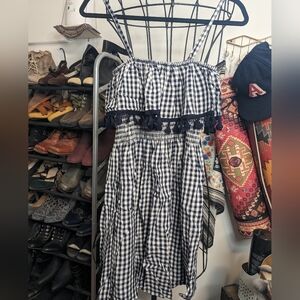 Jake BB Dakota XS dress womens plaid blue/white